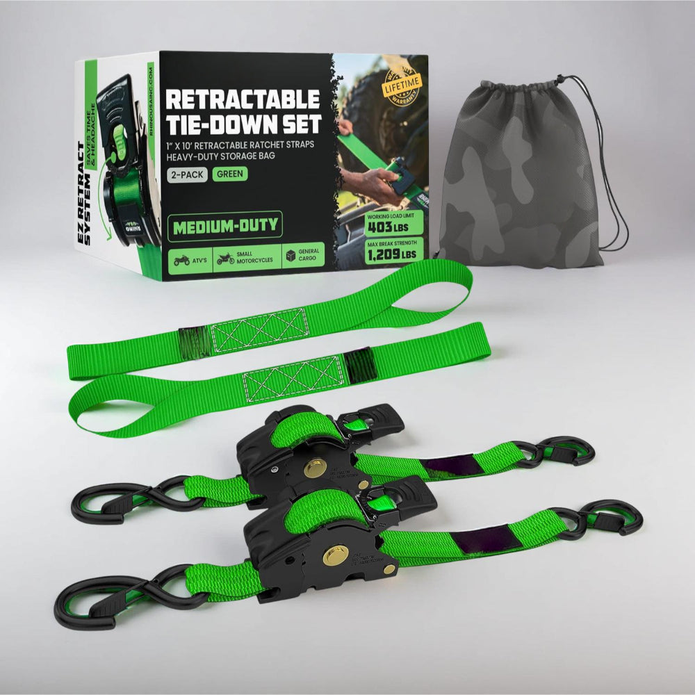 Ratchet Straps Cargo Retractable Tie Down