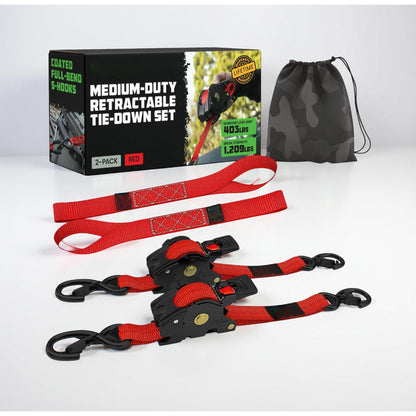 Ratchet Straps Cargo Retractable Tie Down