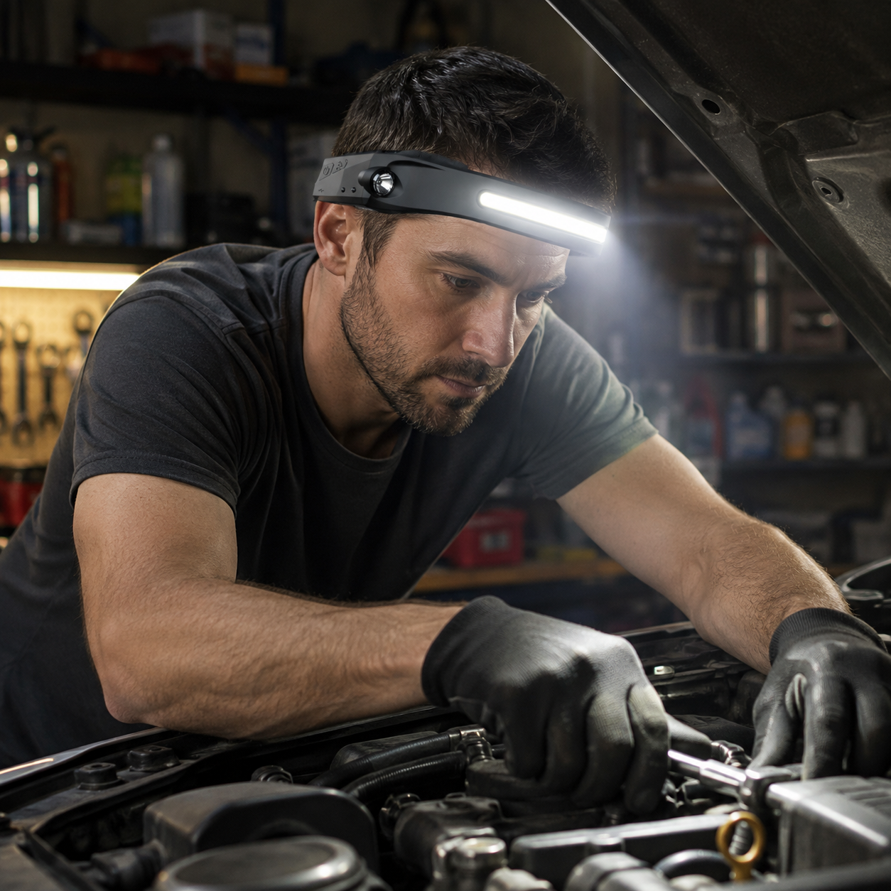 Rechargeable Headlamp LED Adjustable Strap