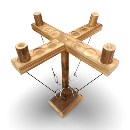 Ring Toss Tabletop Game Wooden Hook And