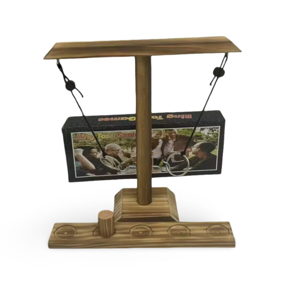 Ring Toss Tabletop Game Wooden Hook And