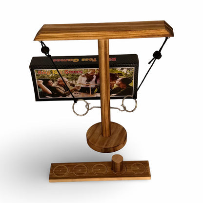 Ring Toss Tabletop Game Wooden Hook And