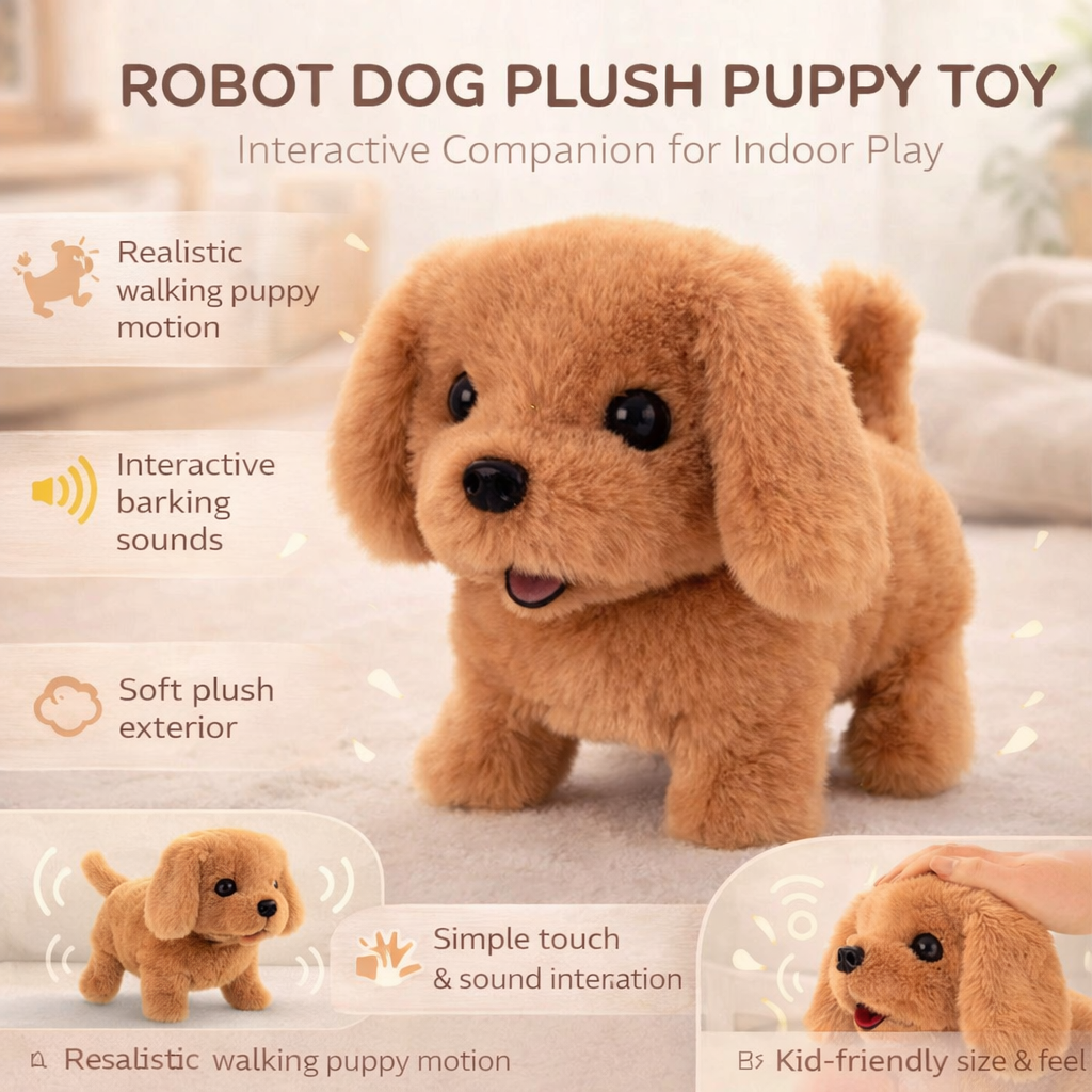 Robot Dog Interactive Plush Puppy Toy