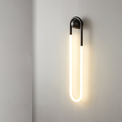 Modern LED Wall Light Brass & Black