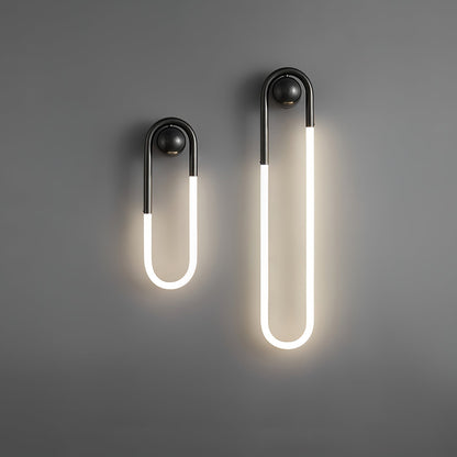 Modern LED Wall Light Brass & Black