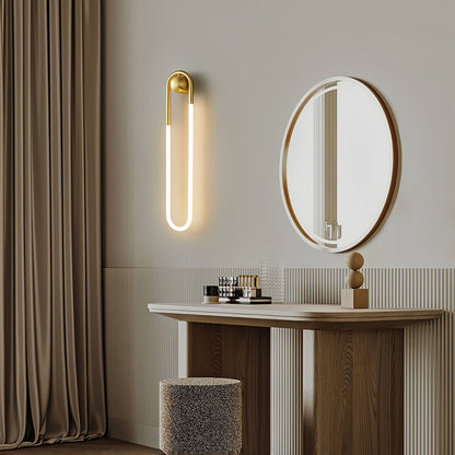 Modern LED Wall Light Brass & Black