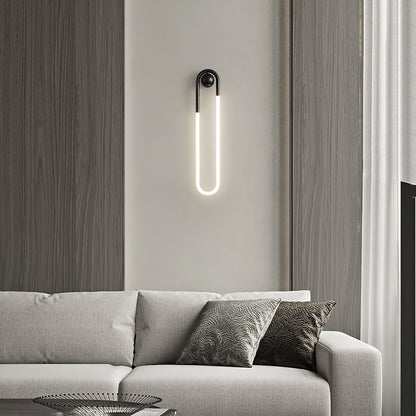 Modern LED Wall Light Brass & Black
