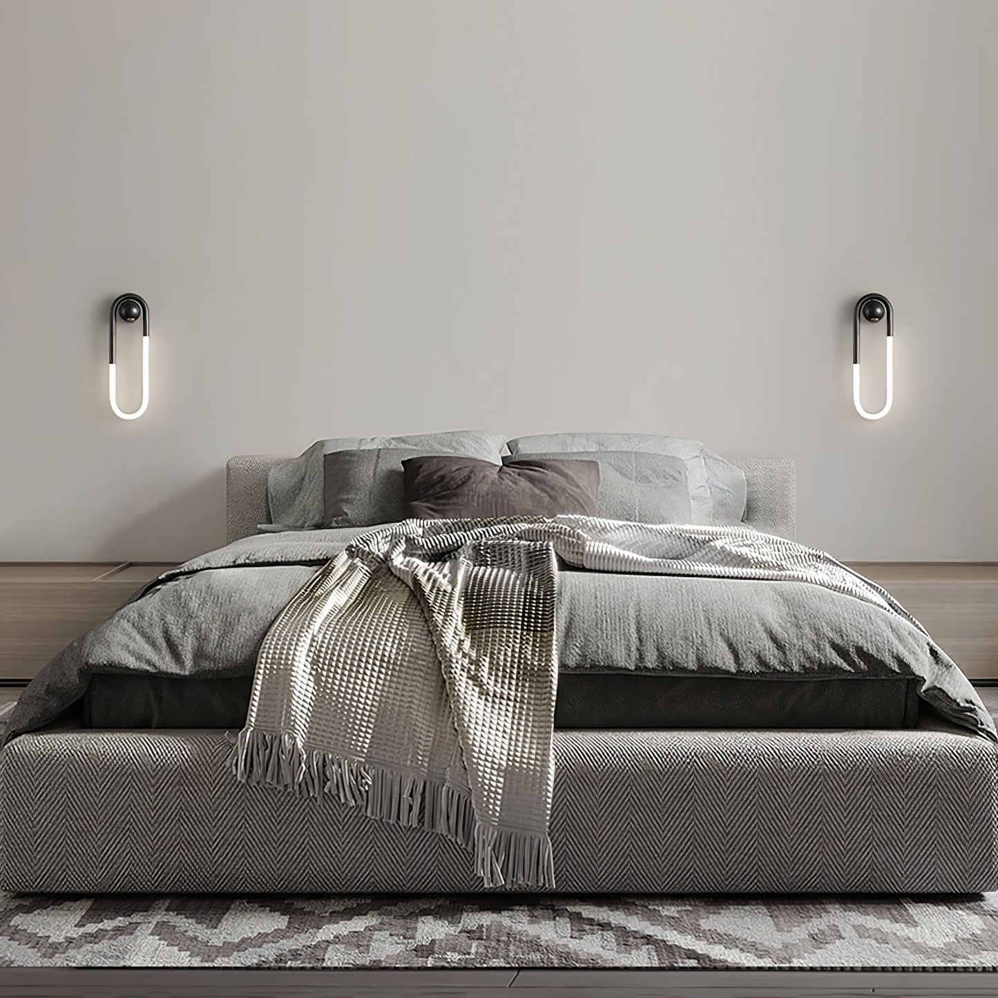 Modern LED Wall Light Brass & Black