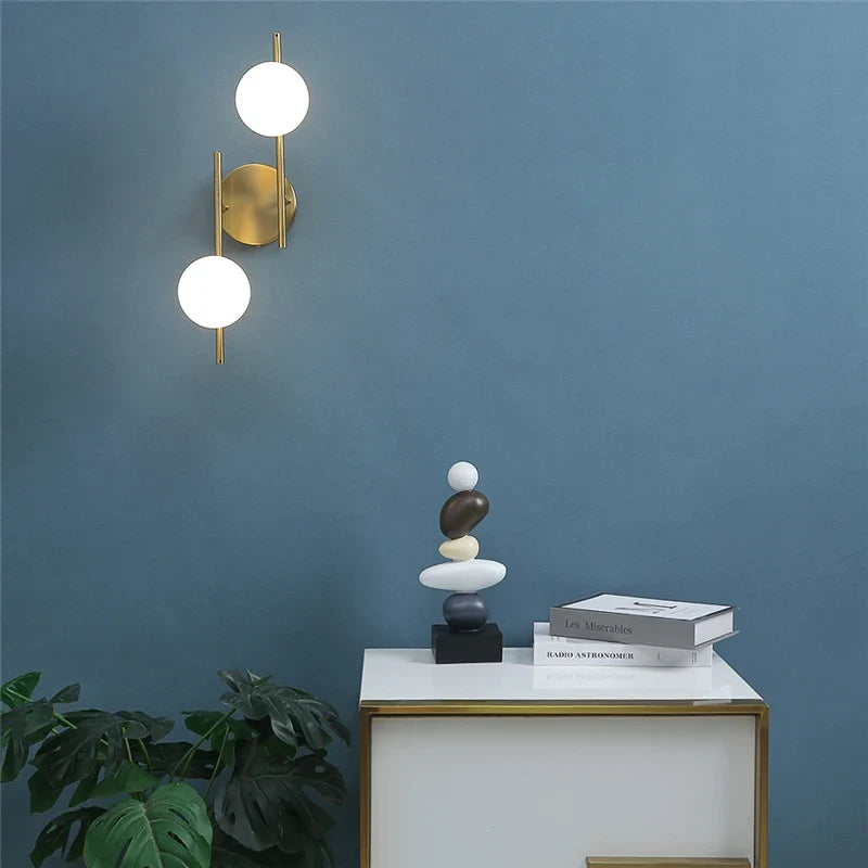 Astra Wall Light Dual Globe Modern Gold