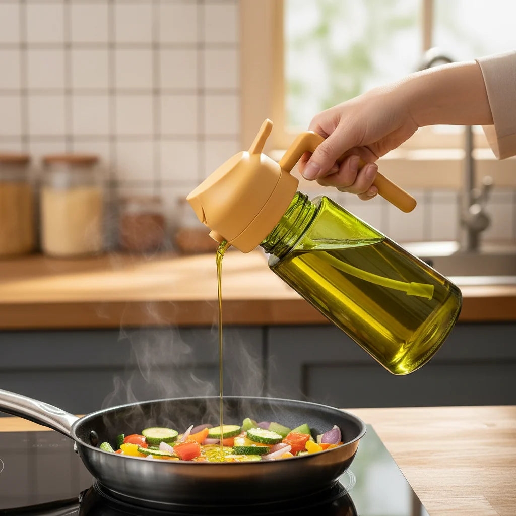 Oil Dispenser Bottle Glass Olive Oil Sprayer