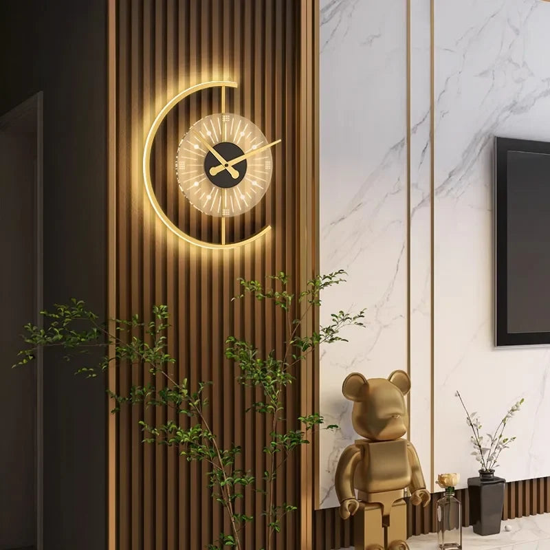 Lunaris Wall Lamp Clock Post Modern LED