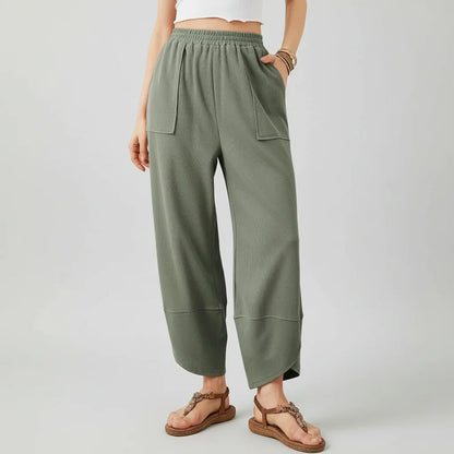 Women Pants Casual Loose Fit Straight Leg