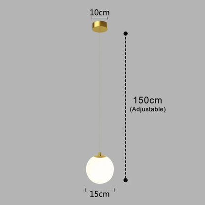 Luna Pendant Light Nordic Modern Glass Globe