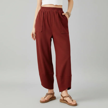 Women Pants Casual Loose Fit Straight Leg