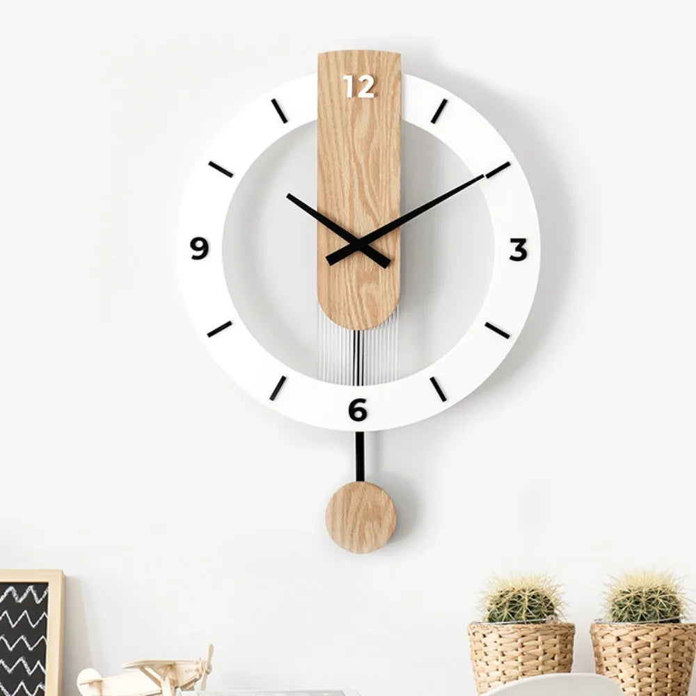 Minimalist Pendulum Wall Clock Modern