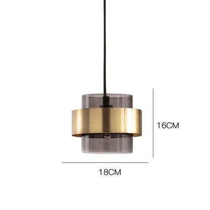 Nordic Glass Pendant Light Modern Brass