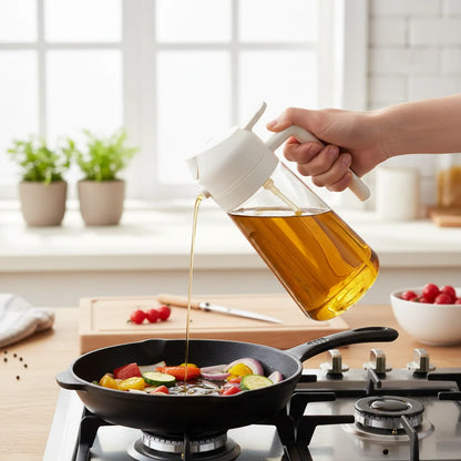Oil Dispenser Bottle Glass Olive Oil Sprayer