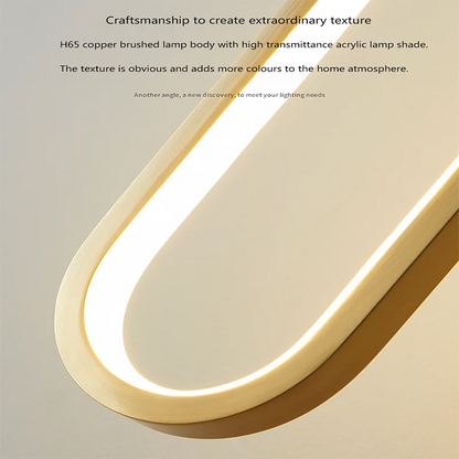 Modern Minimalist LED Pendant Light Gold &