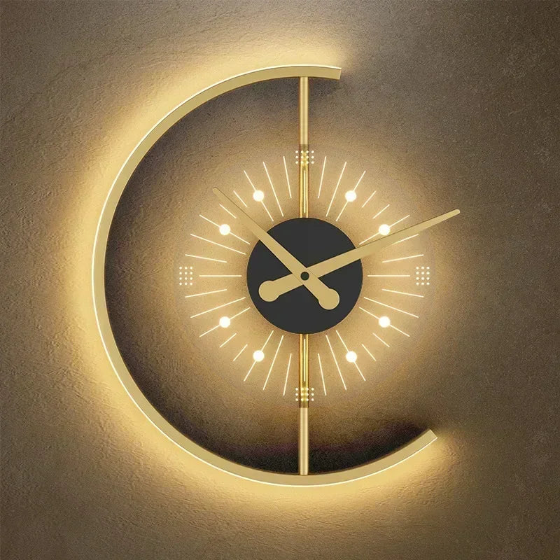 Lunaris Wall Lamp Clock Post Modern LED