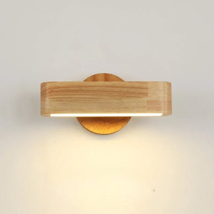 Rotating Wall Lamp Japanese Solid Wood &