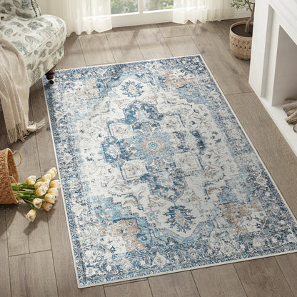 Heritage Medallion Rug Foldable Non Slip