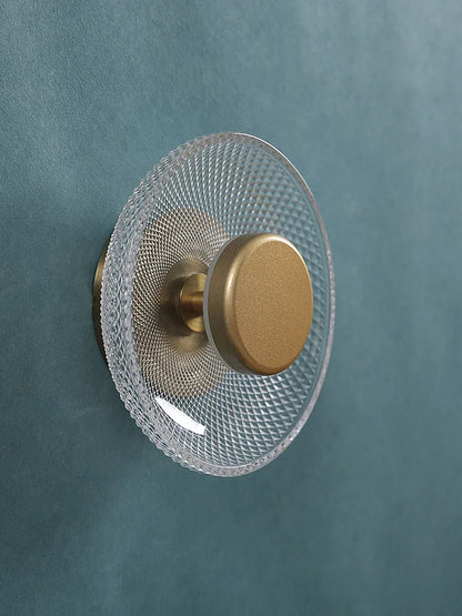 Modern Coloured Glass Wall Lamp Textured LED