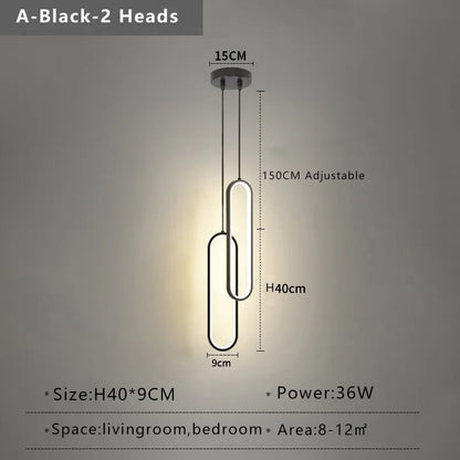 Modern Minimalist LED Pendant Light Gold &