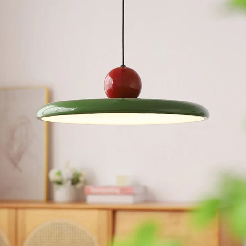 Nordic Flying Saucer Pendant Light LED Cream