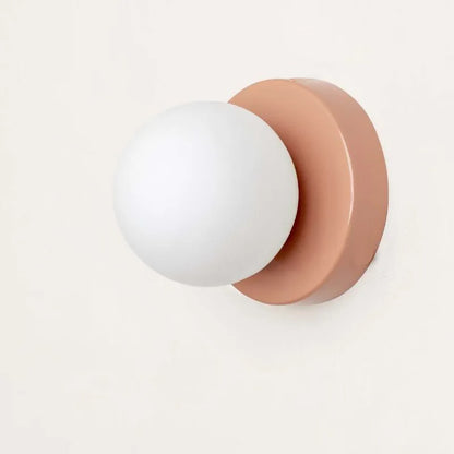 Macaron LED Wall Lamp Modern Coloured Glass