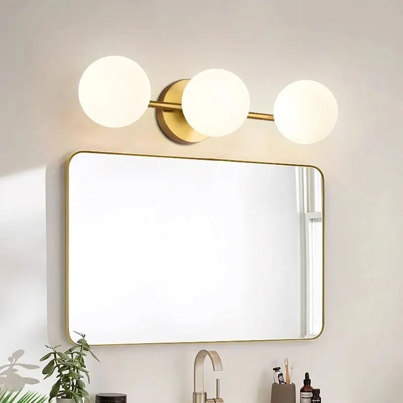 Modern Nordic Glass Ball Wall Light Triple