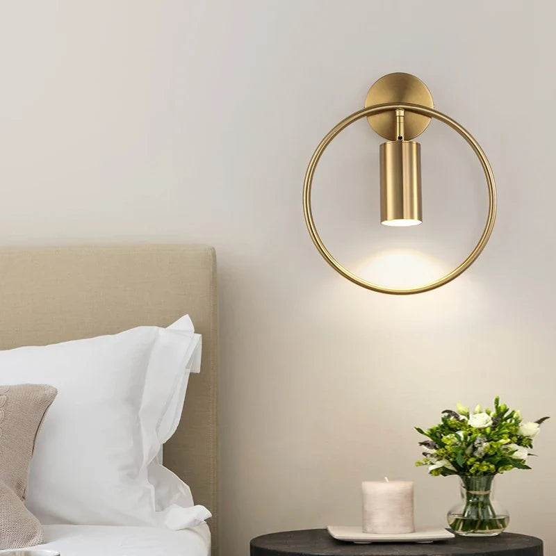Halo Wall Light Nordic Gold Minimalist