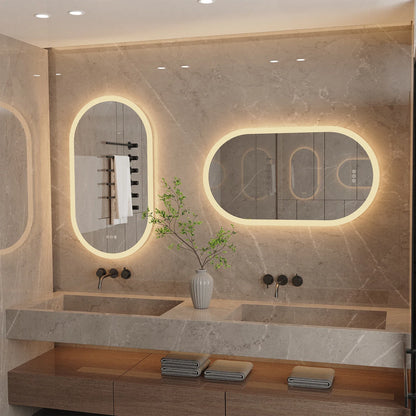 Lumooval Oval LED Bathroom Mirror Anti Fog