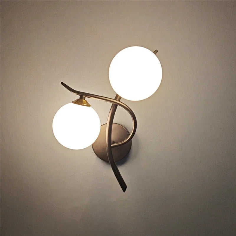 Lunara Wall Light Nordic Dual Globe LED