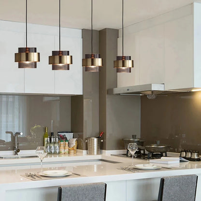Nordic Glass Pendant Light Modern Brass