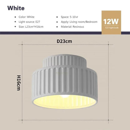 Nordic Ripple Ceiling Light Sculptural Form
