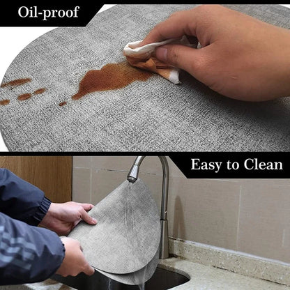 Linomat Oval Faux Leather Placemats Heat