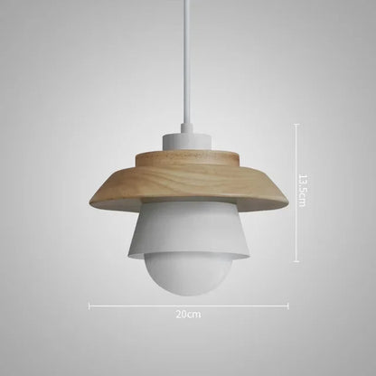 Nordic Wood Pendant Light Colourful Macaron