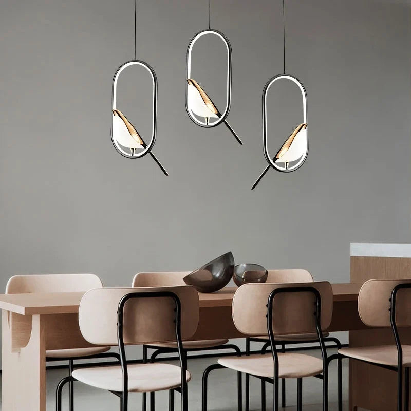 Magpie Pendant Light Nordic LED Bird Design