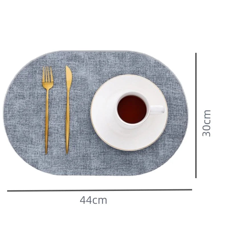 Linomat Oval Faux Leather Placemats Heat