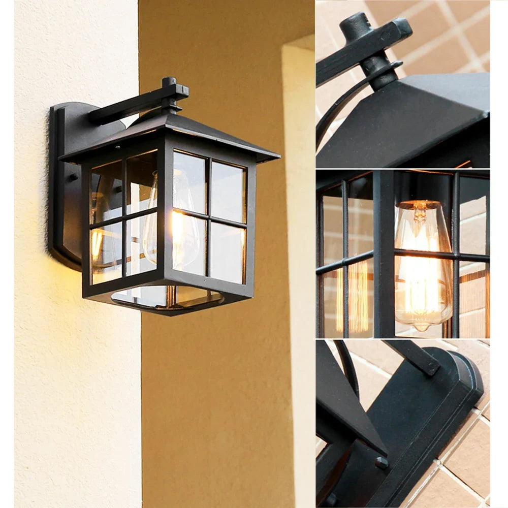 Camden Outdoor Wall Lamp Vintage E27 Lantern