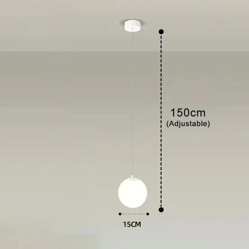Luna Pendant Light Nordic Modern Glass Globe
