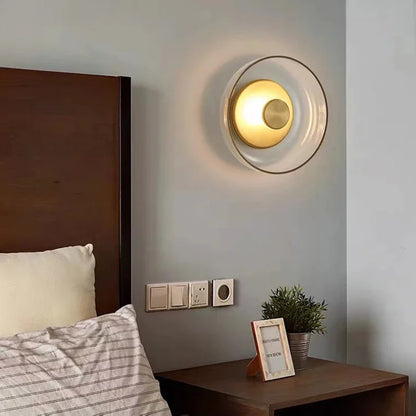 Nordic Glass LED Wall Sconce Modern Round