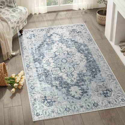 Heritage Medallion Rug Foldable Non Slip