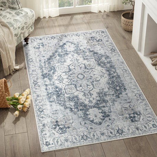 Heritage Medallion Rug Foldable Non Slip