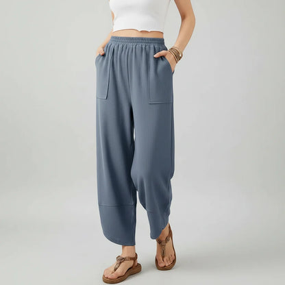 Women Pants Casual Loose Fit Straight Leg