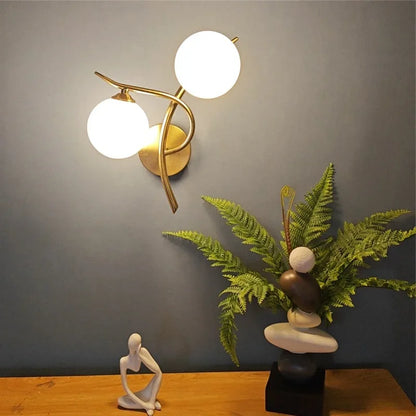 Lunara Wall Light Nordic Dual Globe LED