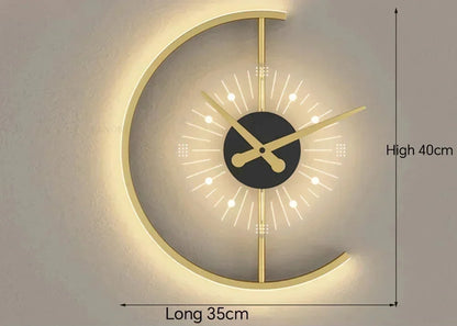Lunaris Wall Lamp Clock Post Modern LED