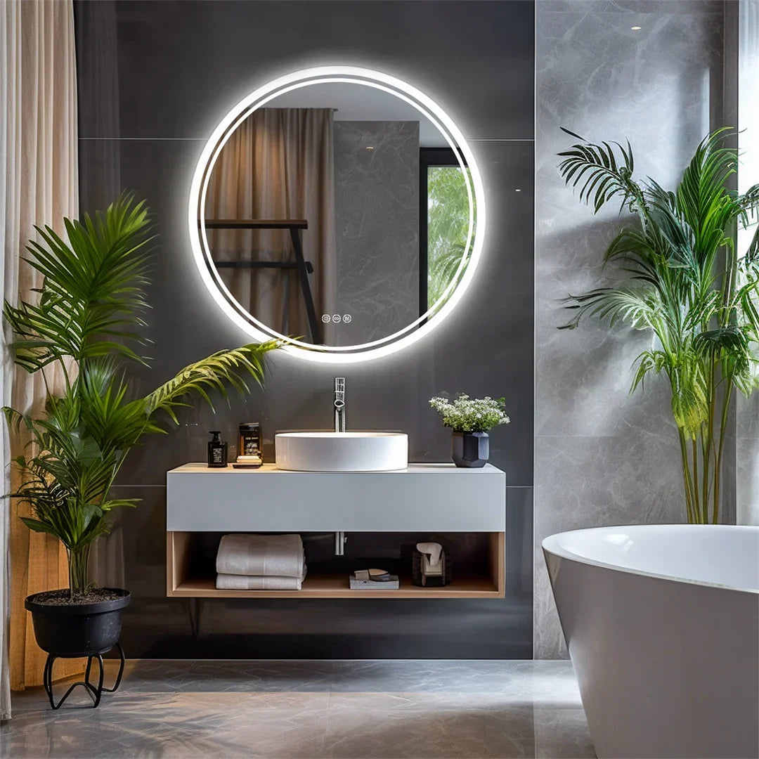 Luvoround Round LED Bathroom Mirror Anti Fog