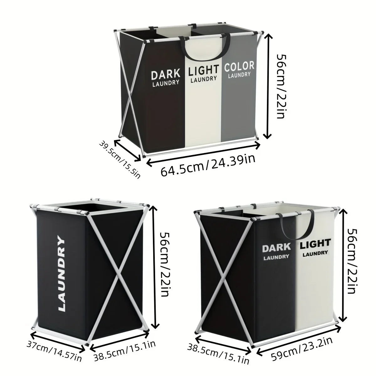 Trisort Multi Section Laundry Hamper