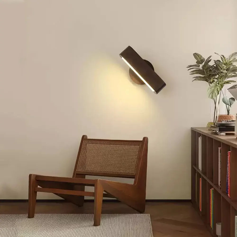 Rotating Wall Lamp Japanese Solid Wood &